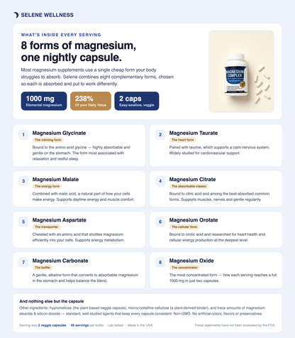 Selene Magnesium Complex for Women: Sleep, Stress & Hormone Balance