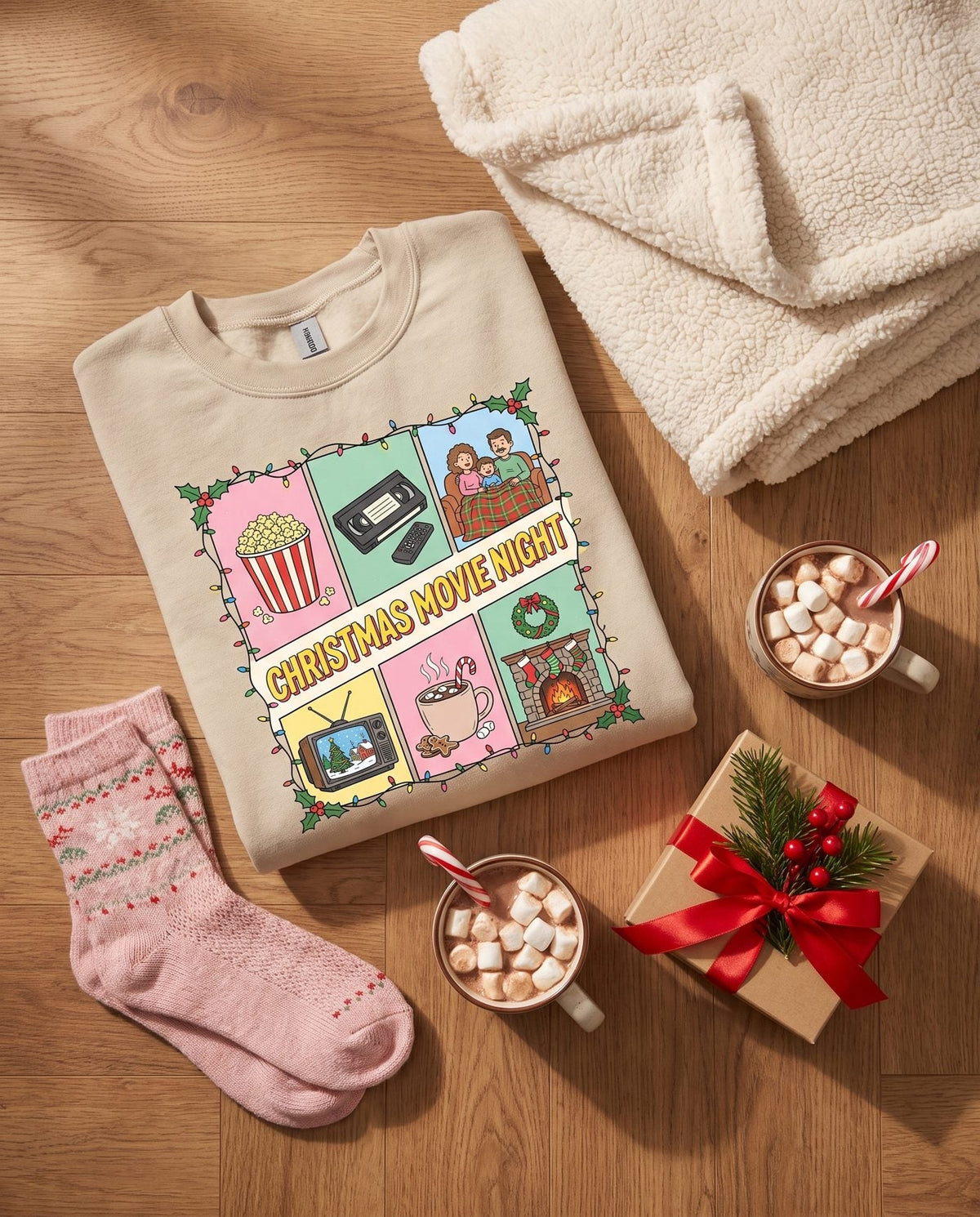 Christmas Movie Night Sweatshirt