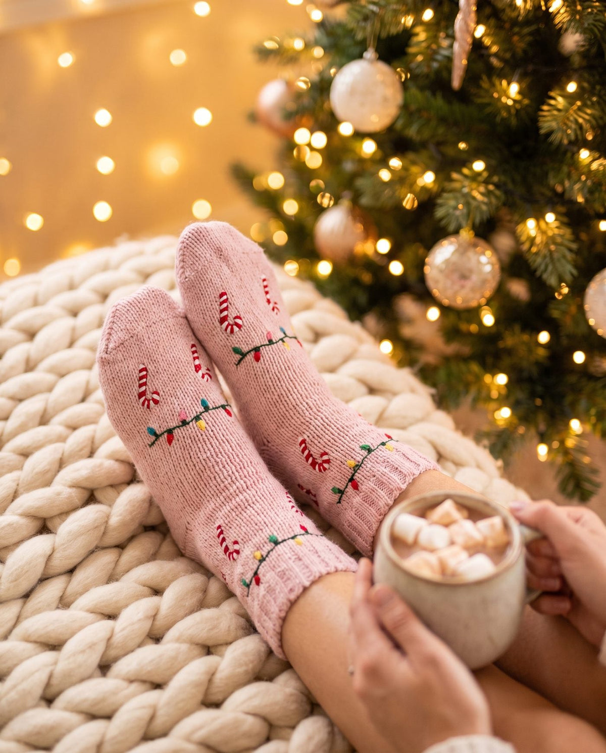 Cozy Christmas Crew Socks