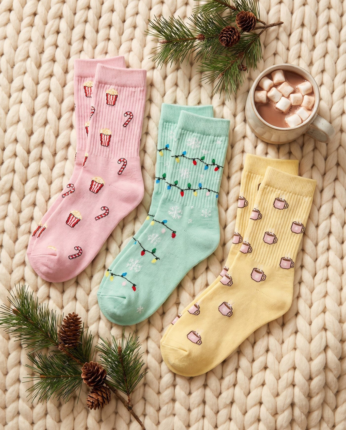 Cozy Christmas Crew Socks