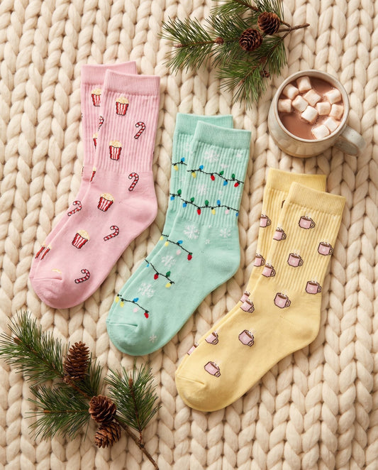 Cozy Christmas Crew Socks